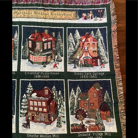 Heritage Village Collection Tapestry Blanket Throw 46" x 68"-Department 56 - Picture 2 of 6